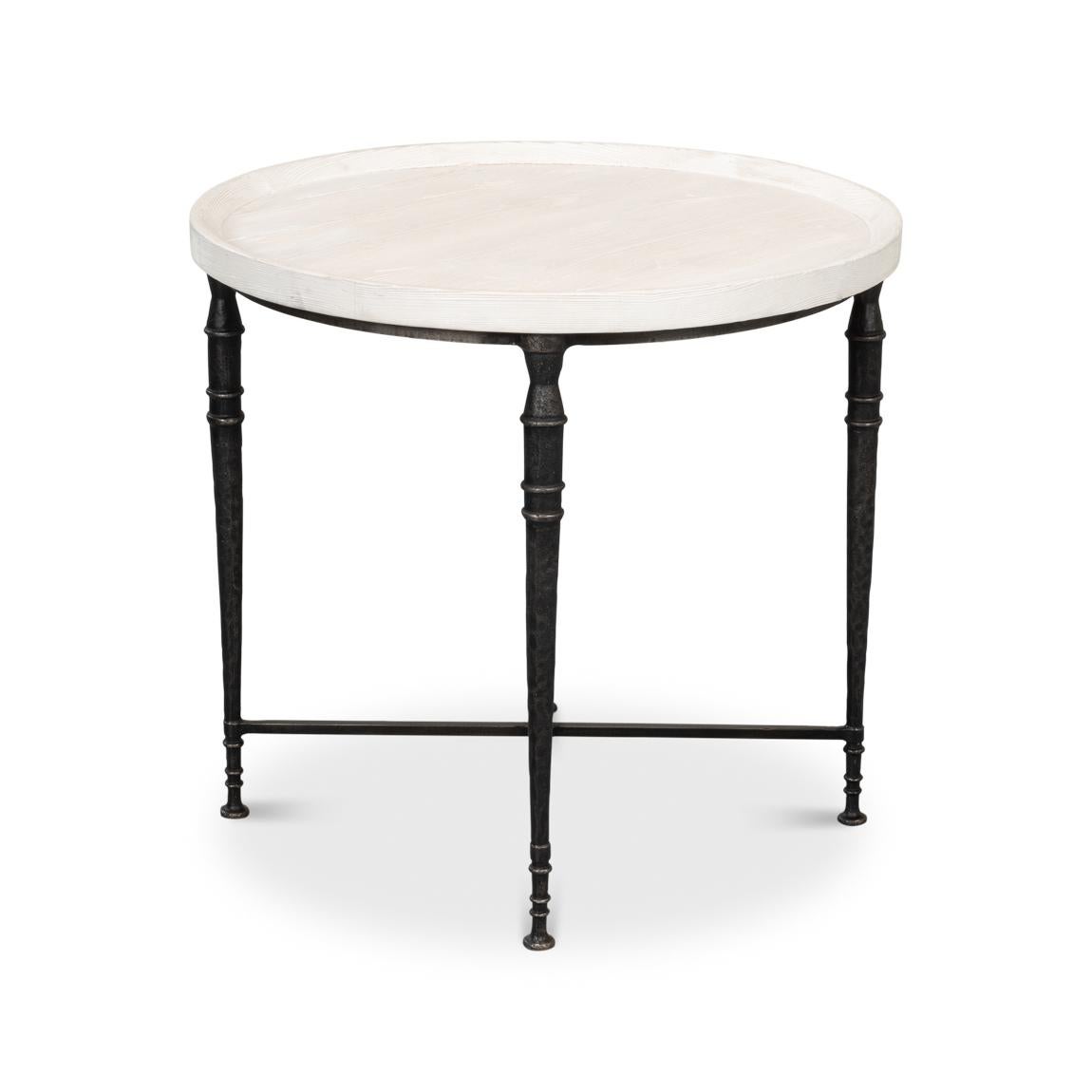 Asiatique Table d'extrémité ronde Art déco en vente