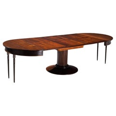 Art Deco Round Extendable Dining or Center Table
