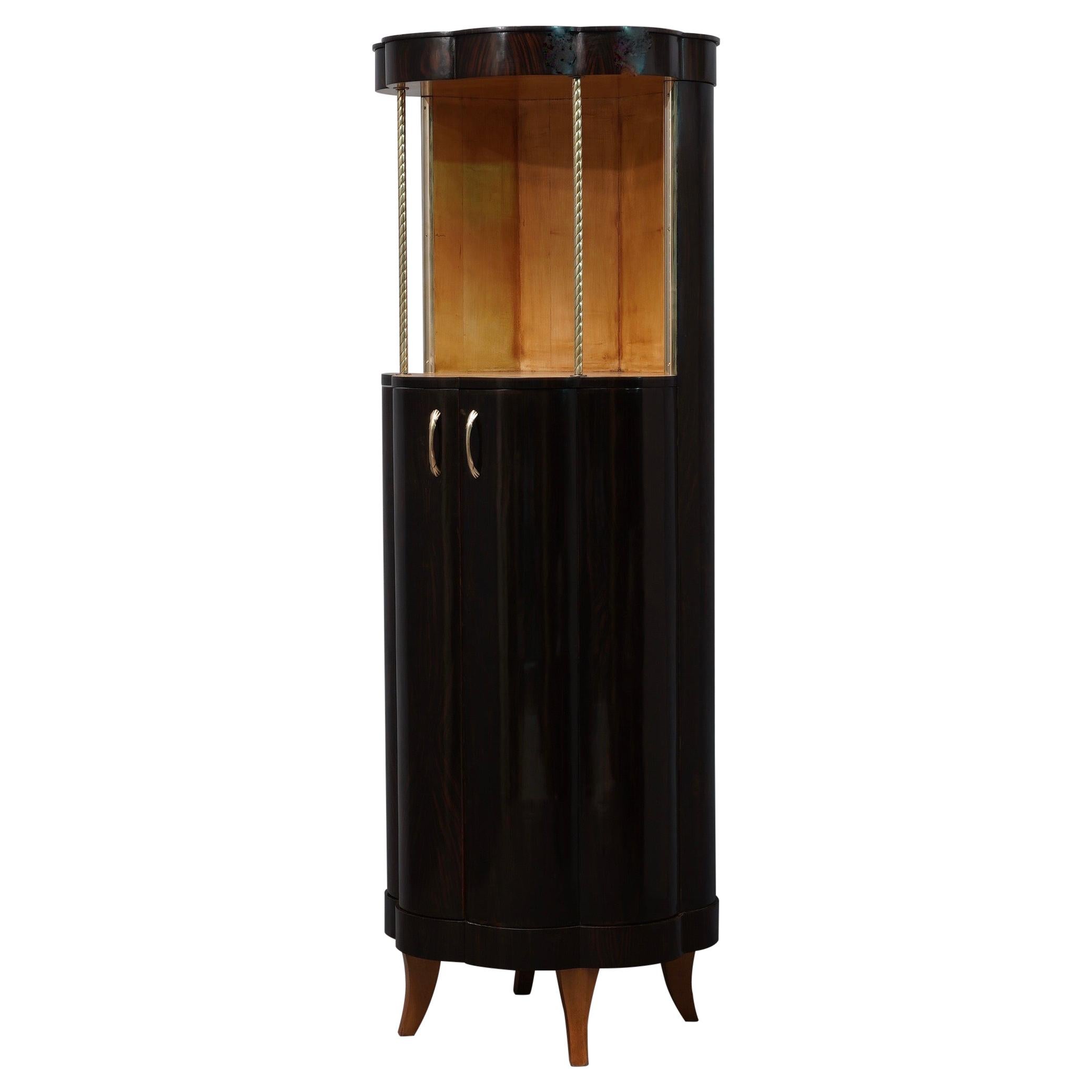 French Art Deco Burl Wood Lighted Bar Corner at 1stDibs antique corner bar