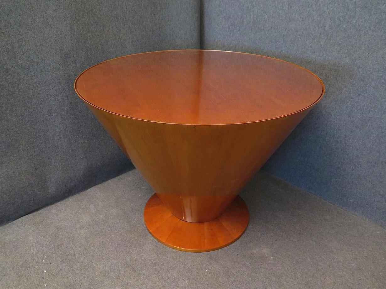 Art Deco Round Maplewood and Glass Italian Card and Tea Table, 1920 4