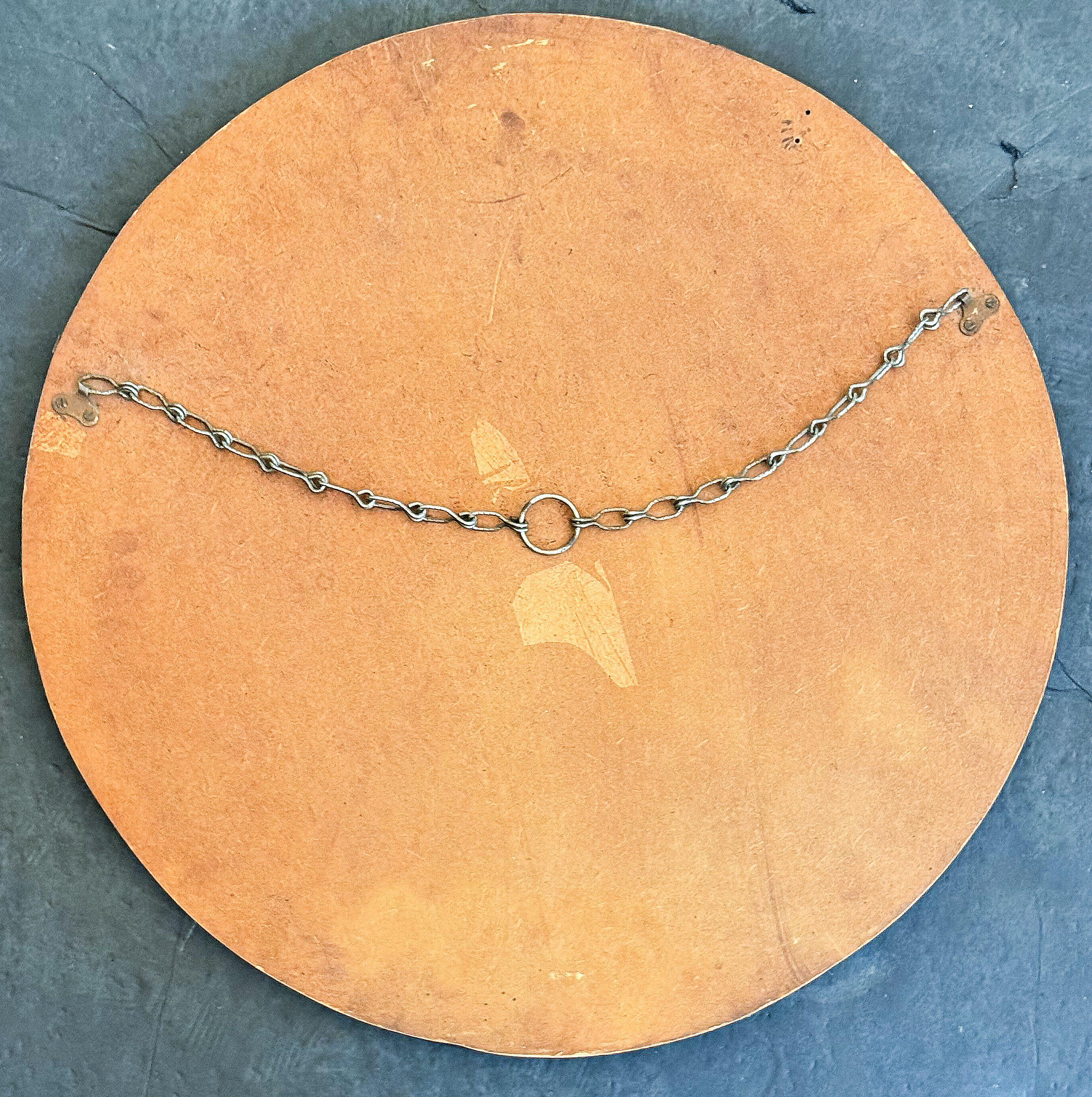 Art Deco Round Mirror with Beveled Glass Edge from England (Dia 20'') For Sale 3