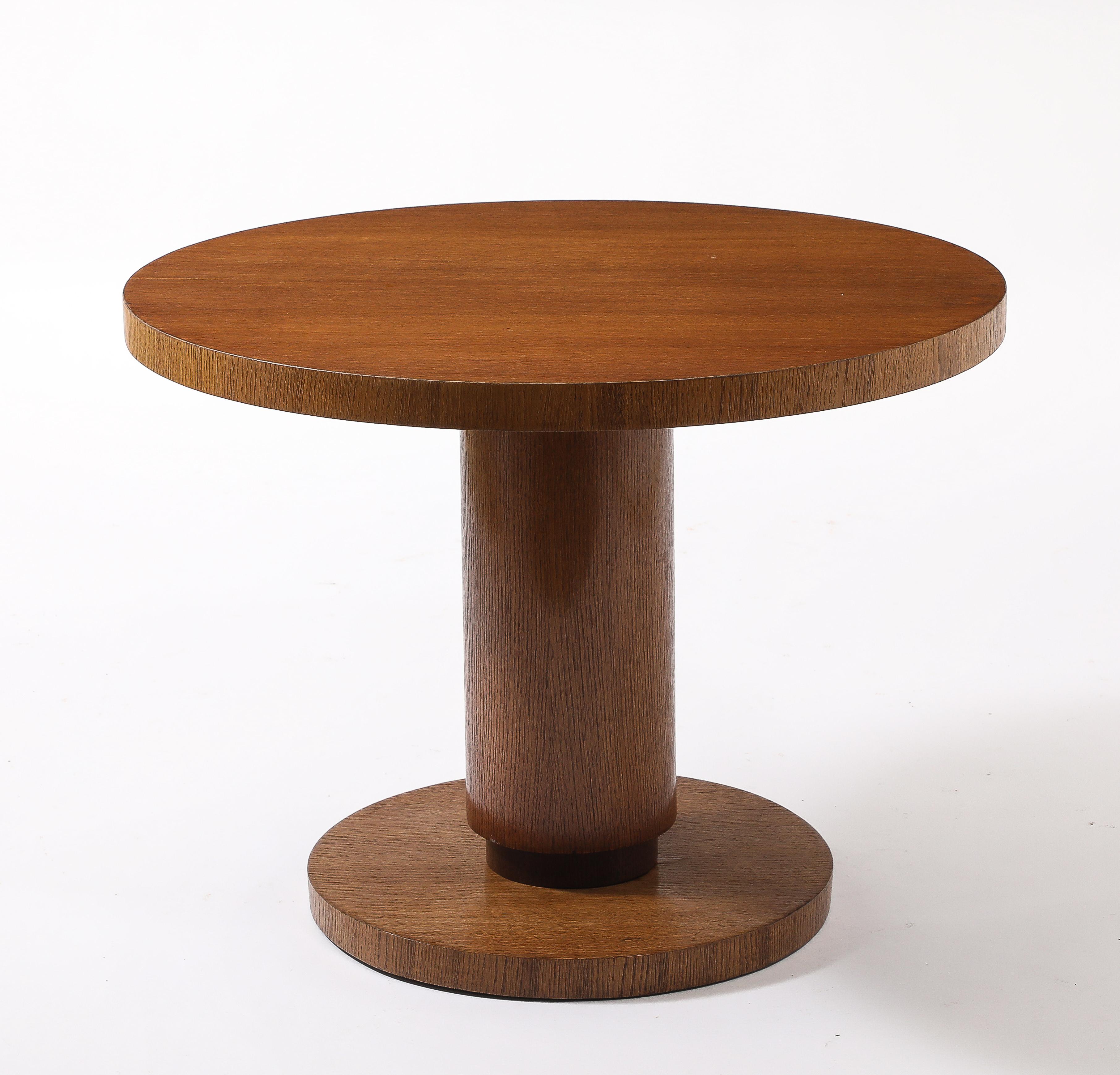 Art Deco Round Pedestal Cocktail Table, France 1940's For Sale 3