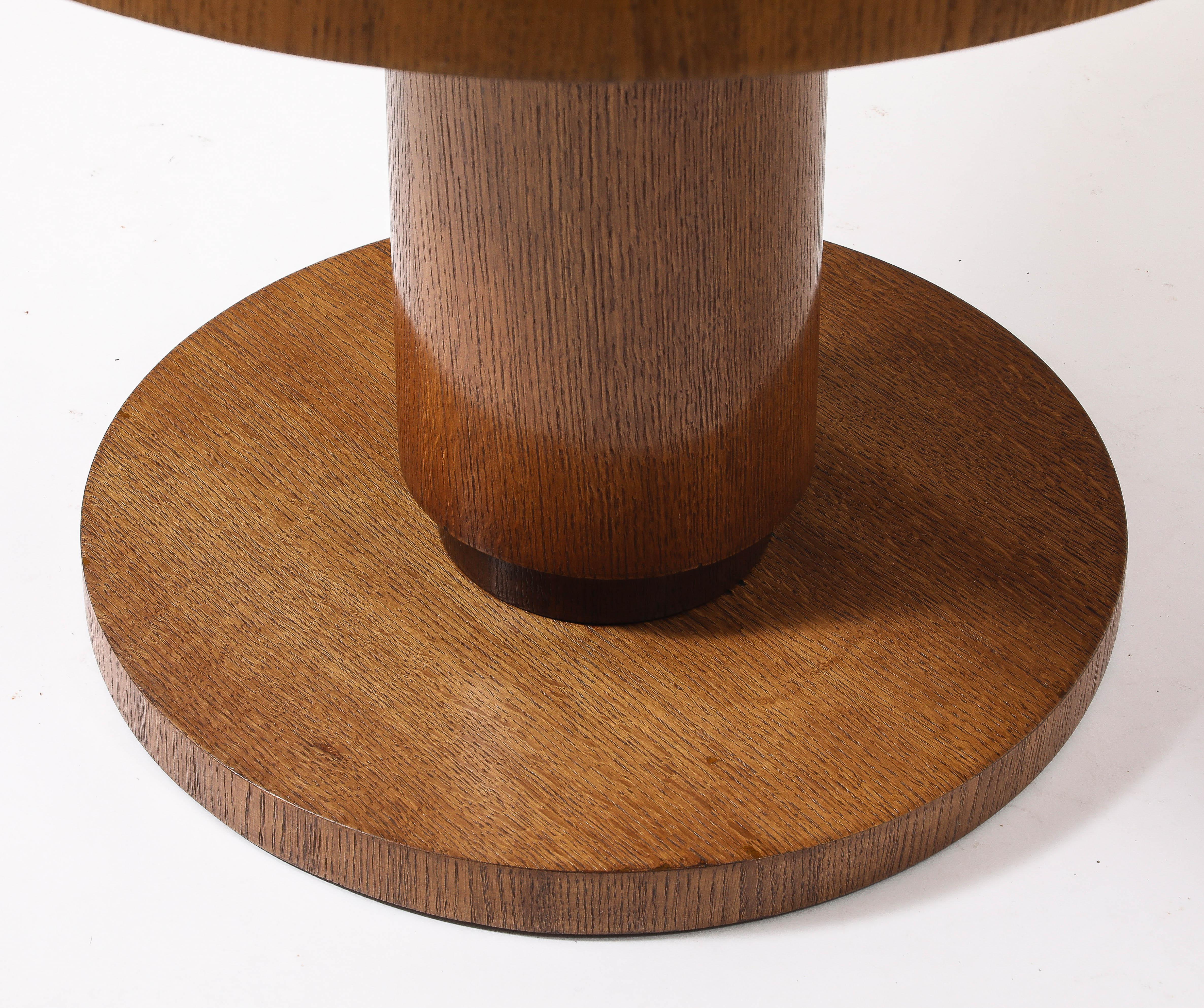 Art Deco Round Pedestal Cocktail Table, France 1940's For Sale 5