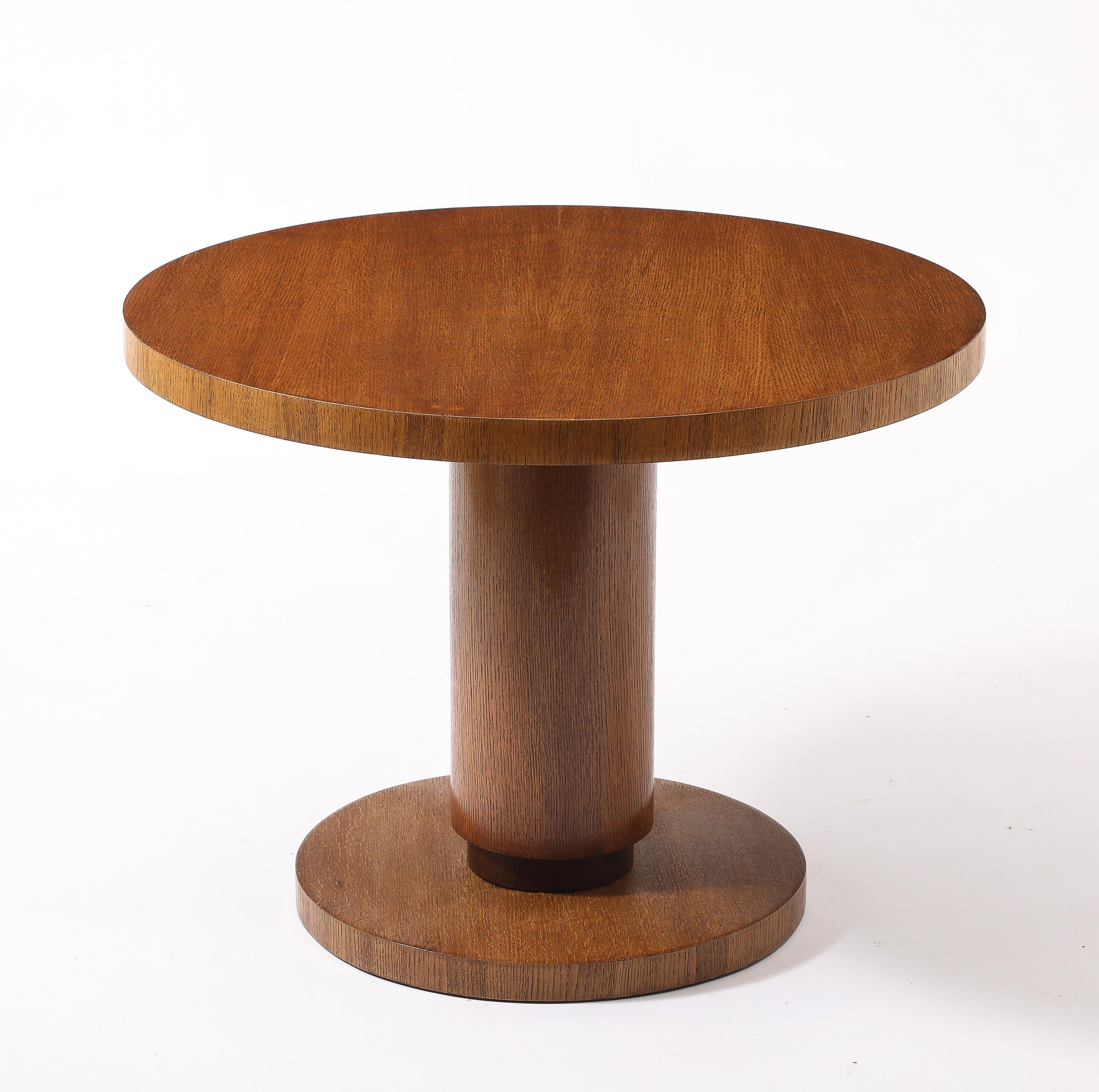 Art Deco Round Pedestal Cocktail Table, France 1940's For Sale 6