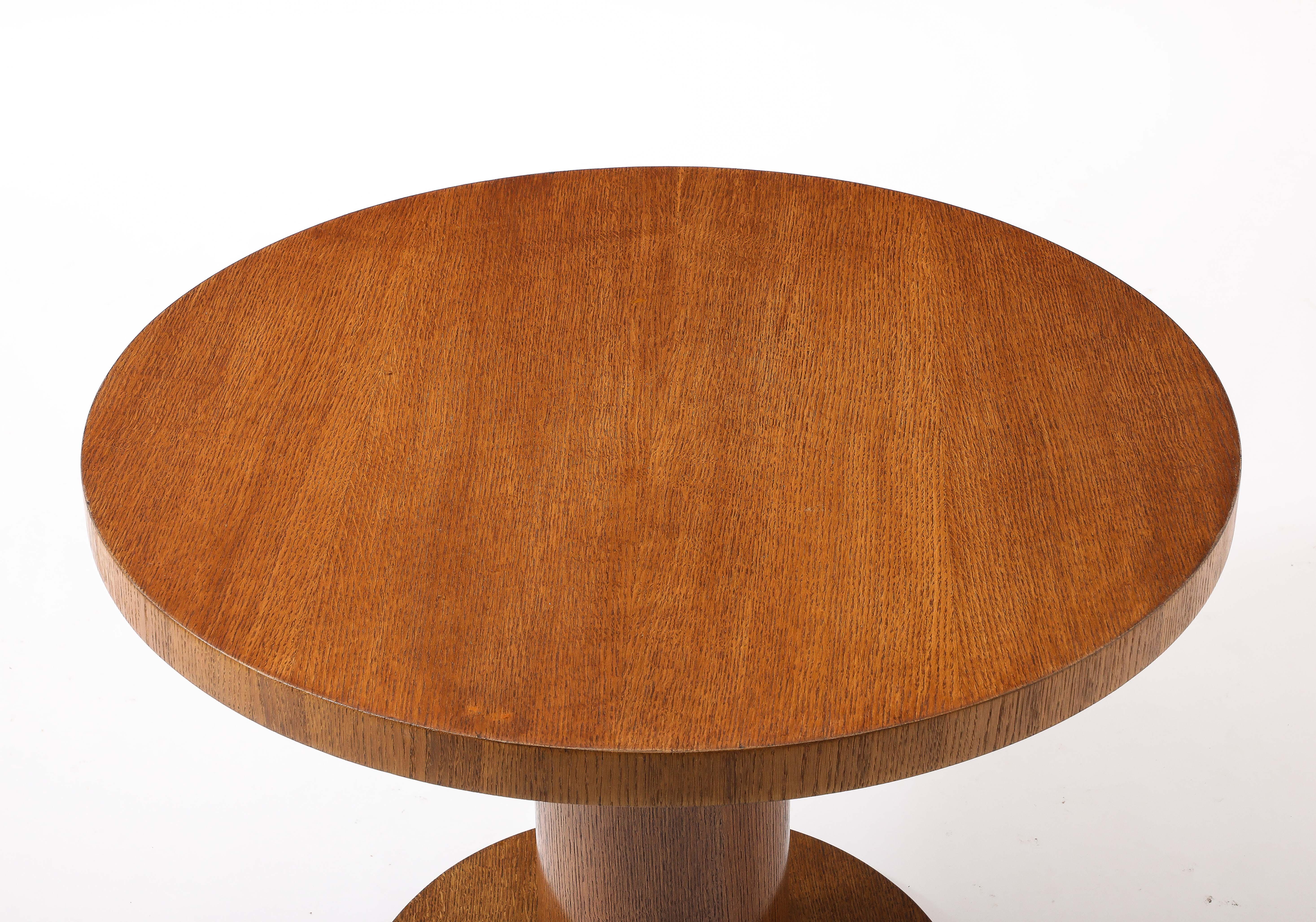 Art Deco Round Pedestal Cocktail Table, France 1940's For Sale 7