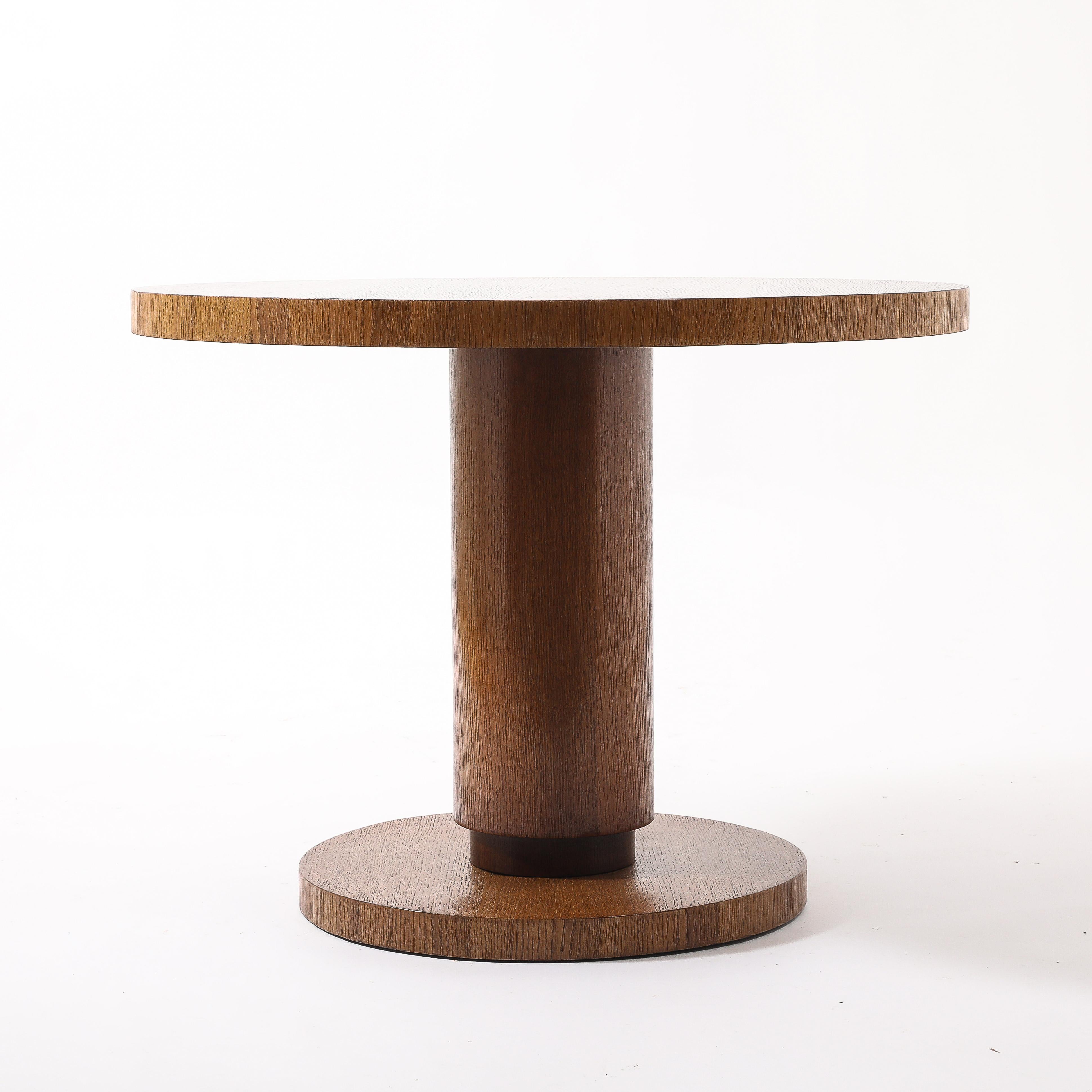 Art Deco Round Pedestal Cocktail Table, France 1940's For Sale 8