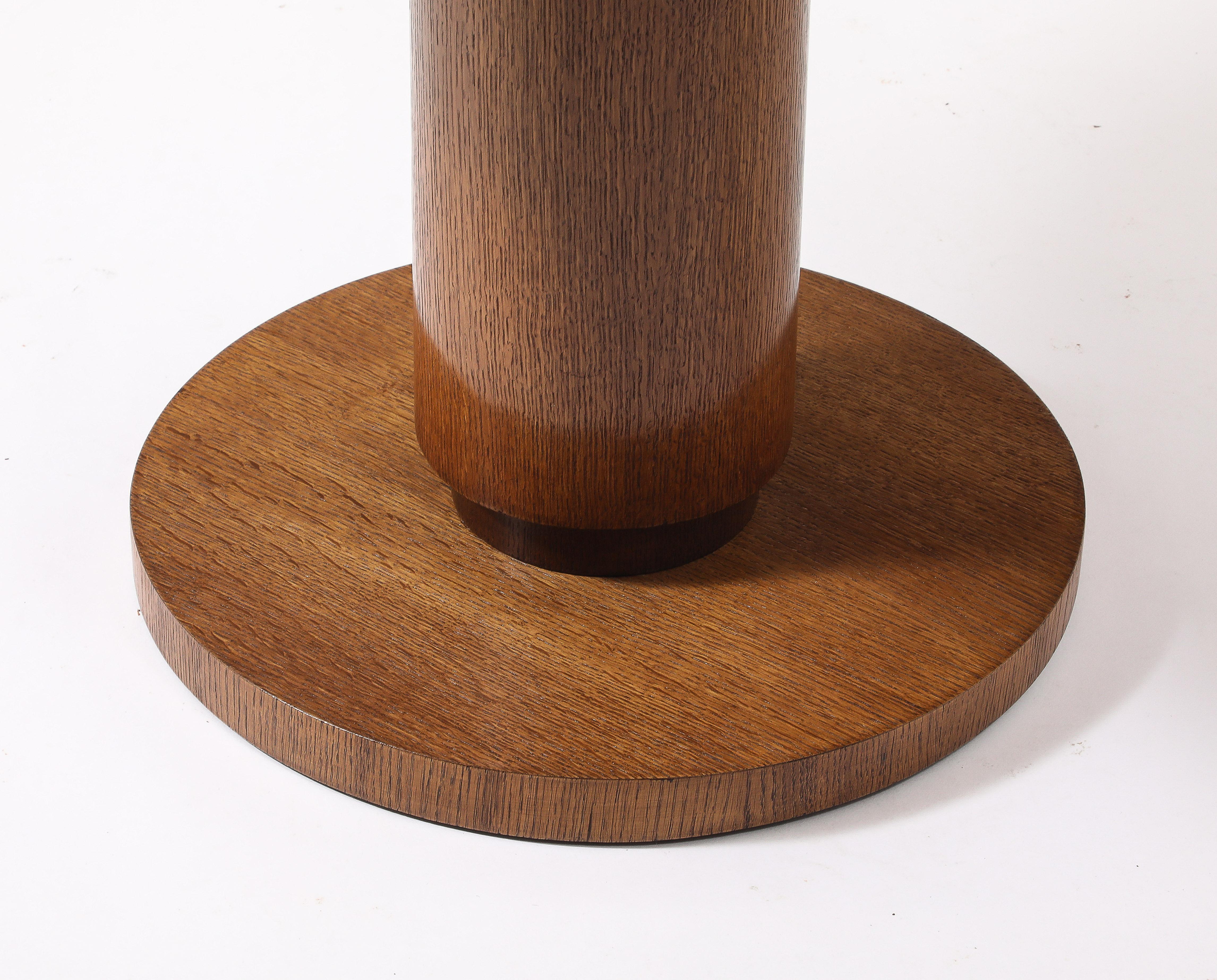 French Art Deco Round Pedestal Cocktail Table, France 1940's For Sale
