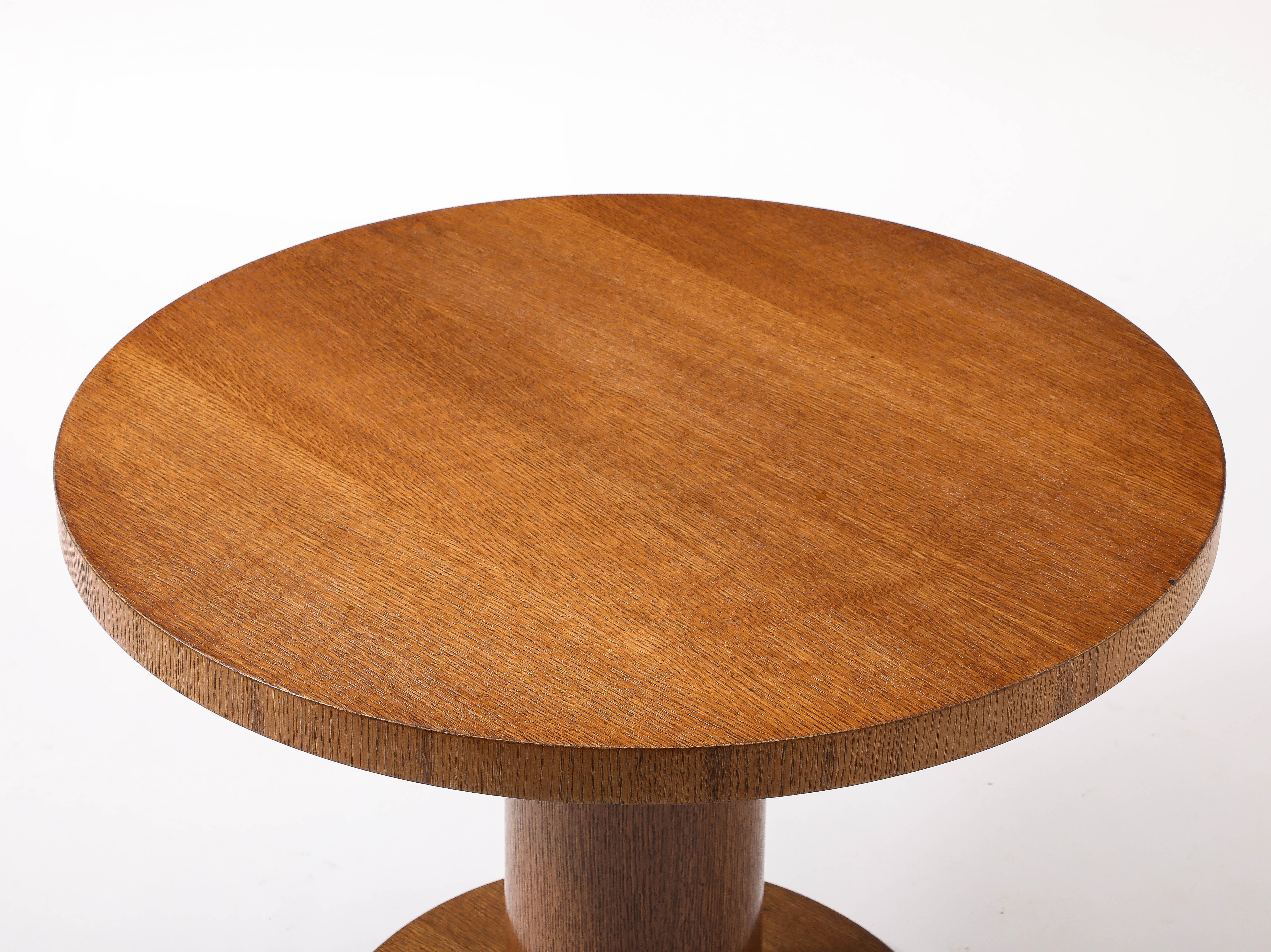 Art Deco Round Pedestal Cocktail Table, France 1940's In Good Condition For Sale In New York, NY