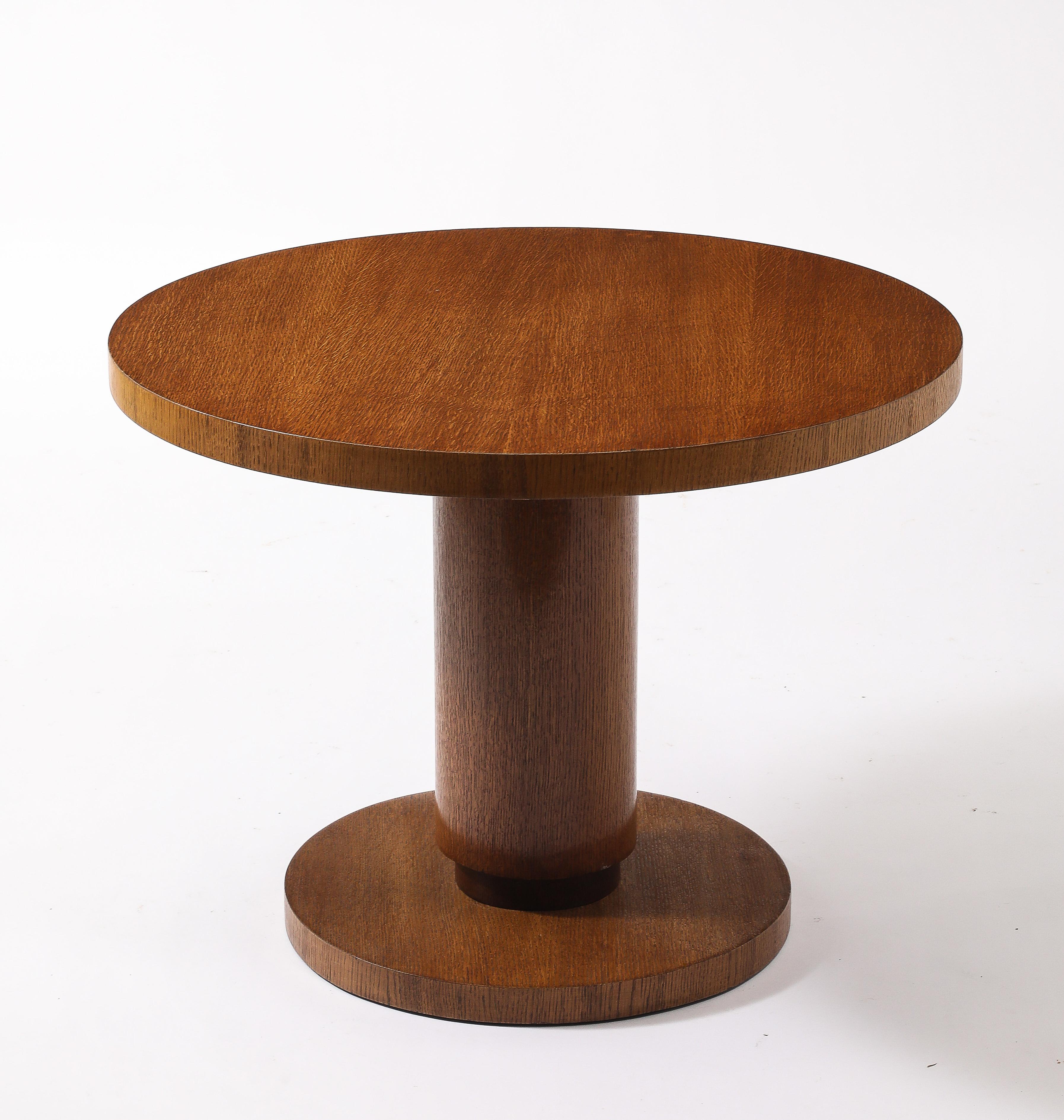 20th Century Art Deco Round Pedestal Cocktail Table, France 1940's For Sale
