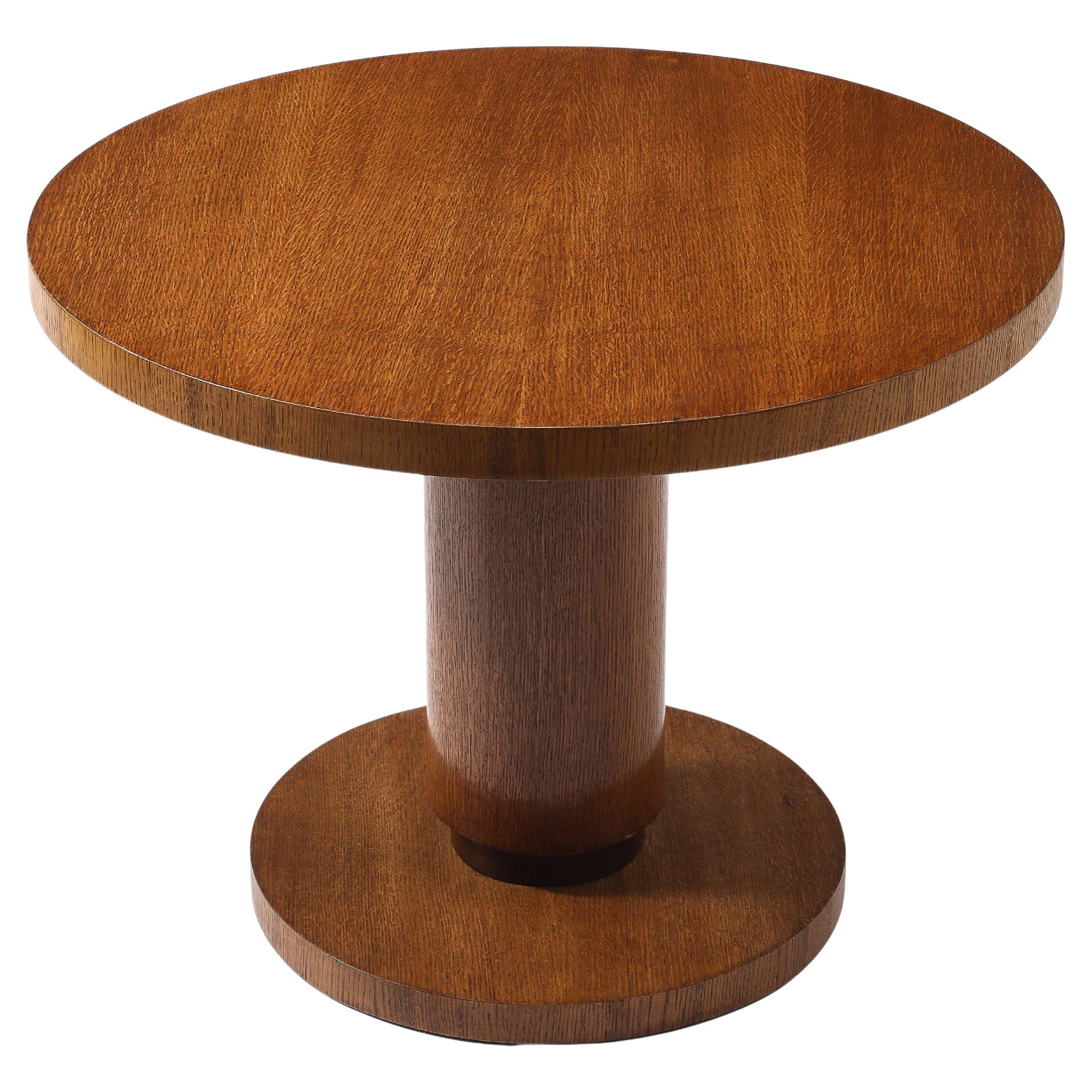 Art Deco Round Pedestal Cocktail Table, France 1940's