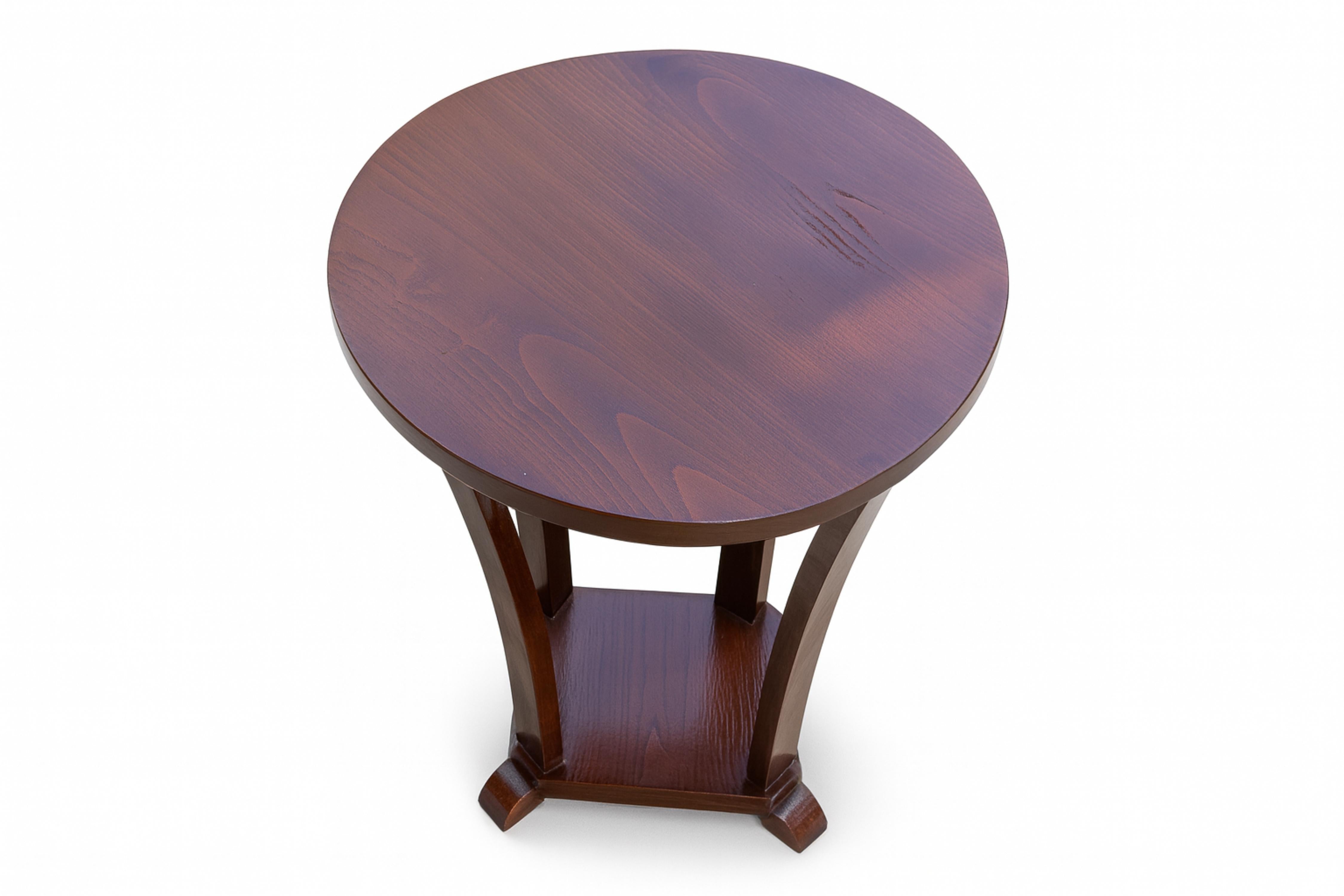 Châtaignier Table à piédestal rond Art Déco, France, 1930 en vente