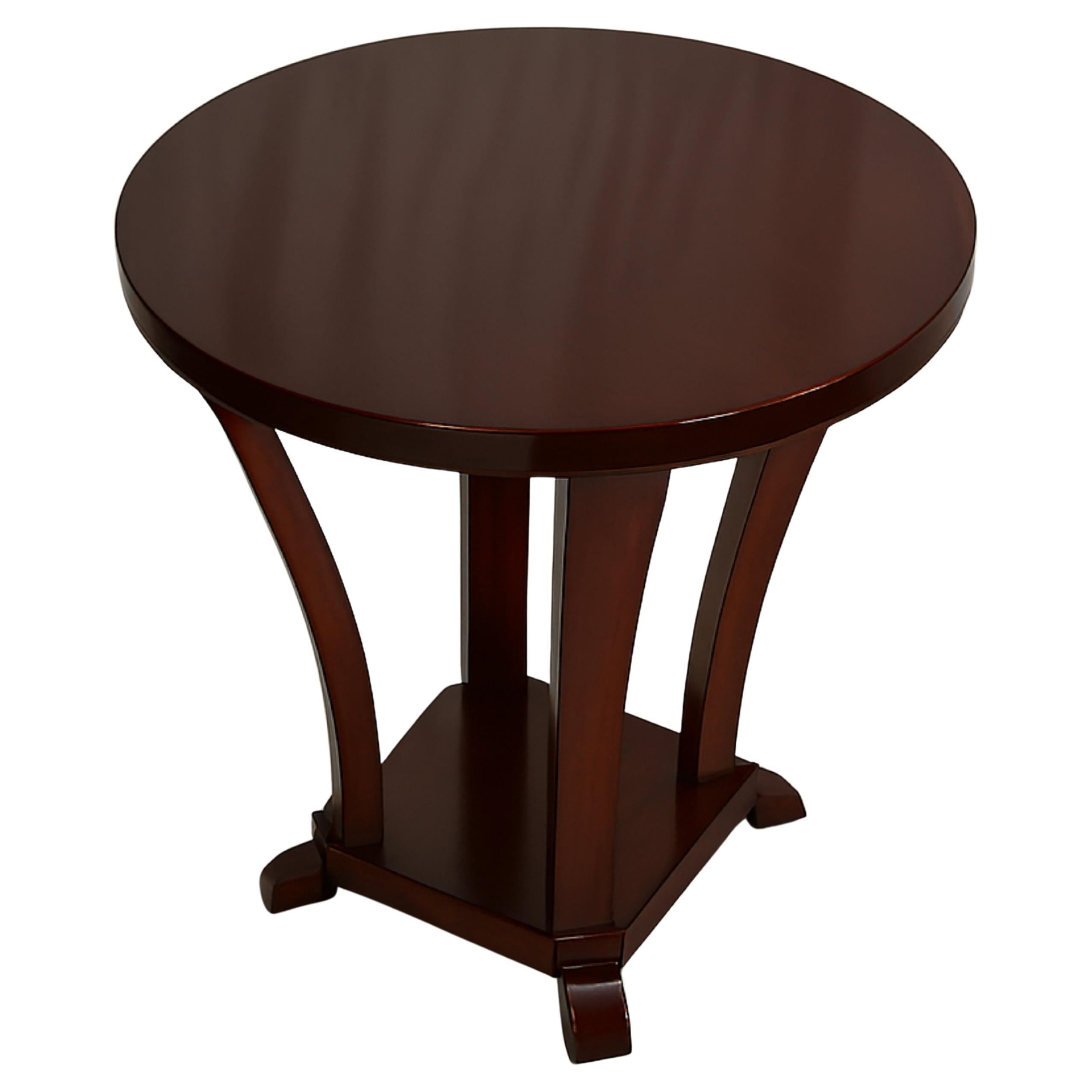 Table à piédestal rond Art Déco, France, 1930