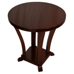 Table à piédestal rond Art Déco, France, 1930