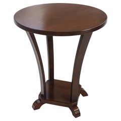Table à piédestal rond Art Déco, France, 1930