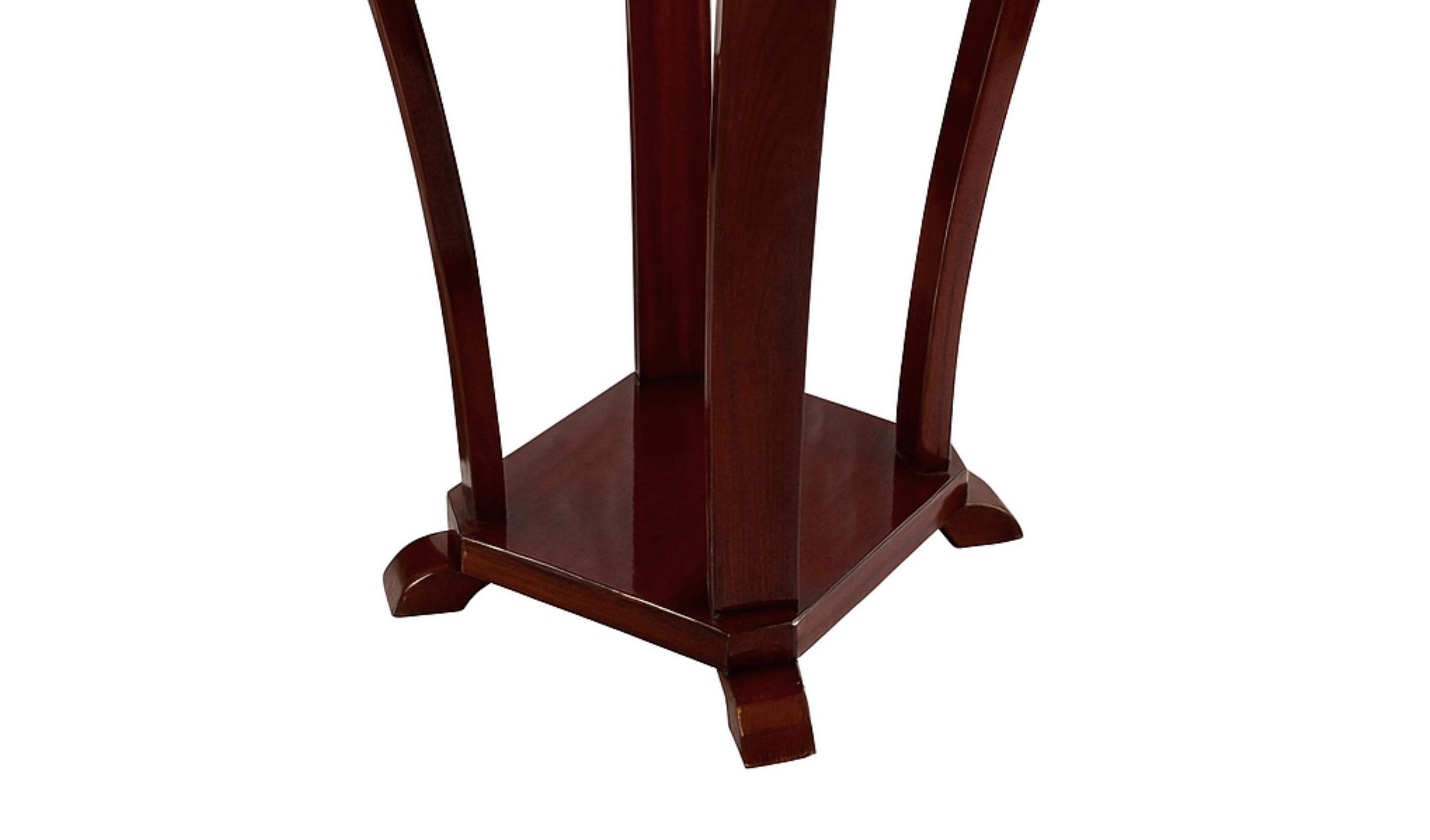 Art Deco Round Pedestal Table, France, 20th Century For Sale 1