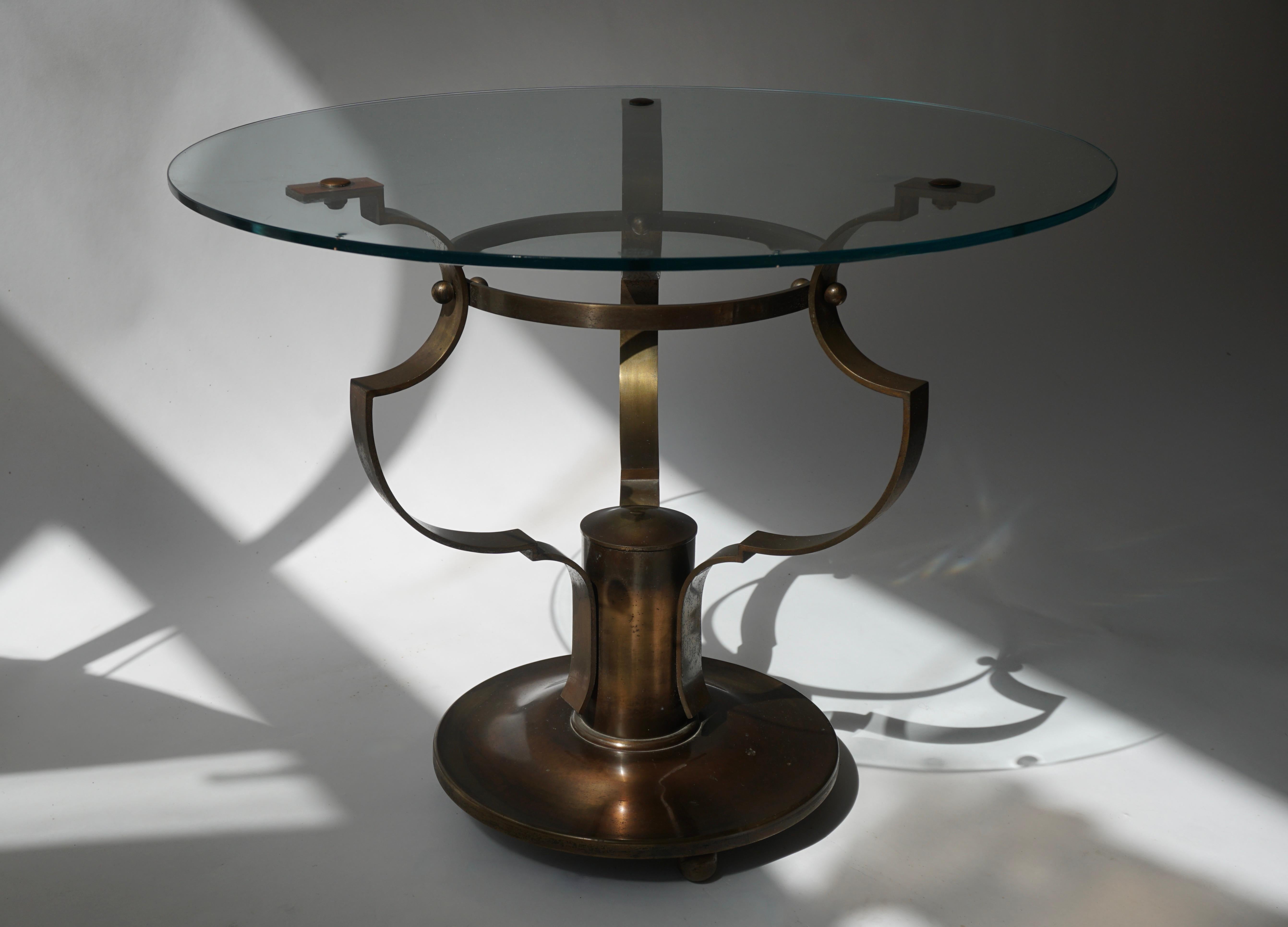 Art Deco Round Side Table, 1940 For Sale 3