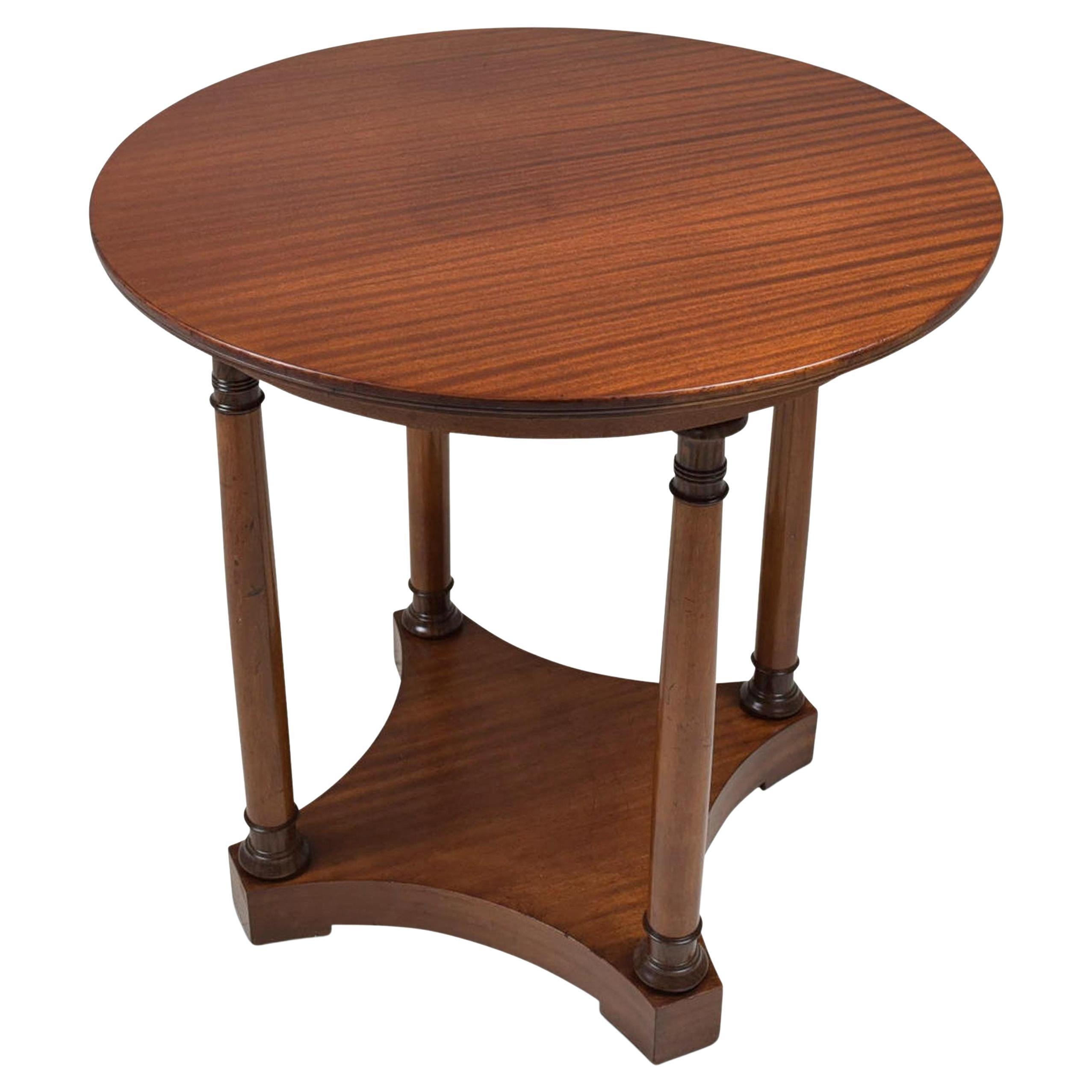 Art Deco Round Side Table / Coffee Table in Mahogany, circa 1925