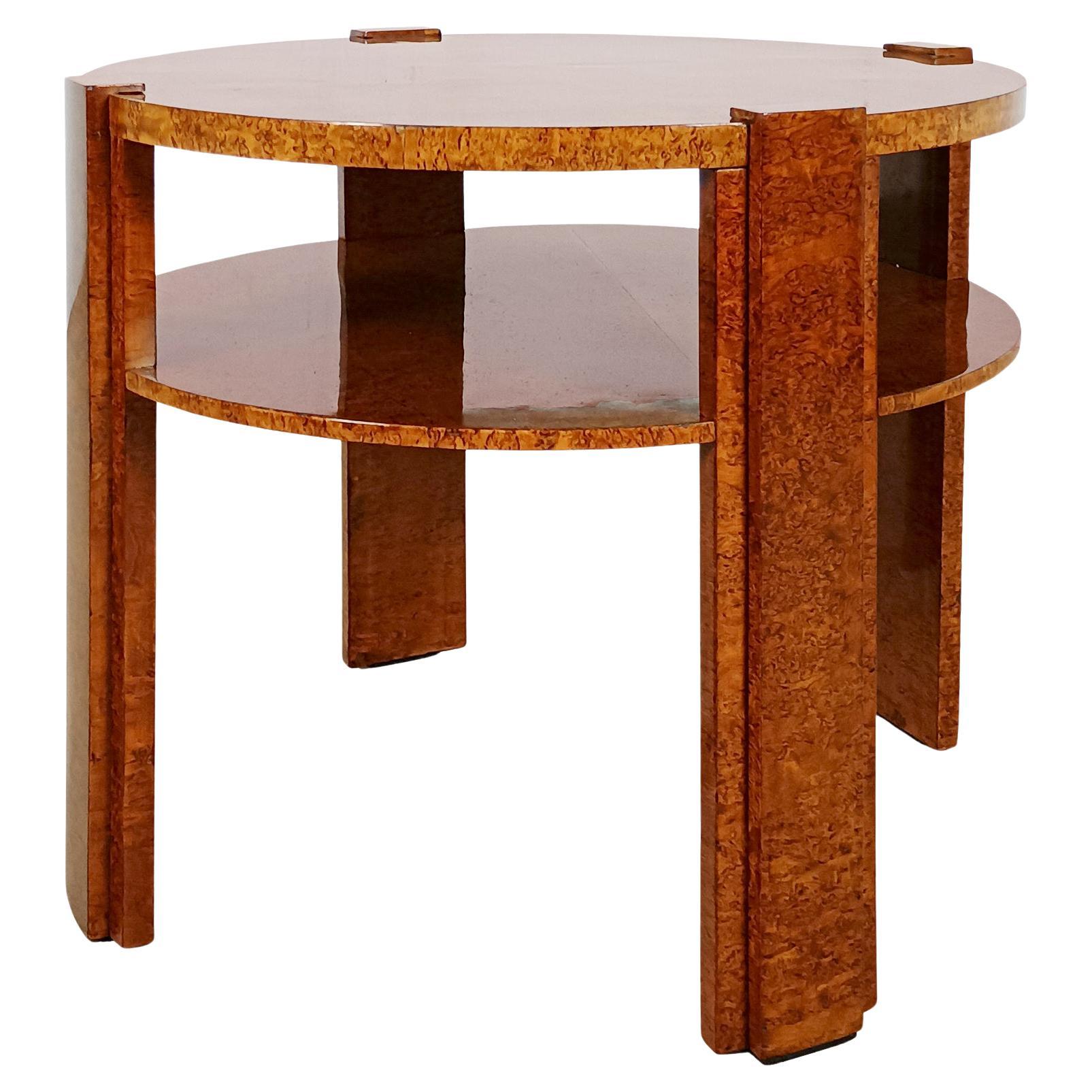 Table d'appoint ronde Art déco, France 1930