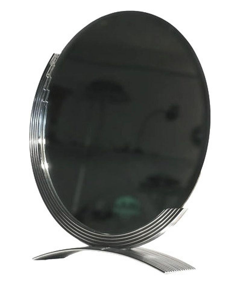 Mid-20th Century Art Deco Round Table Mirror in Chrome For Sale