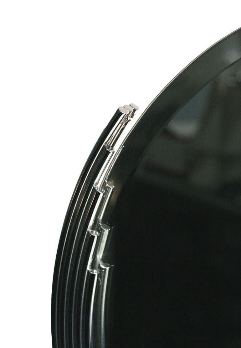 Art Deco Round Table Mirror in Chrome For Sale 2