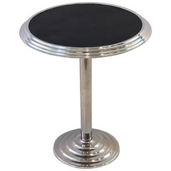 Art Deco Round Table of Chrome from France