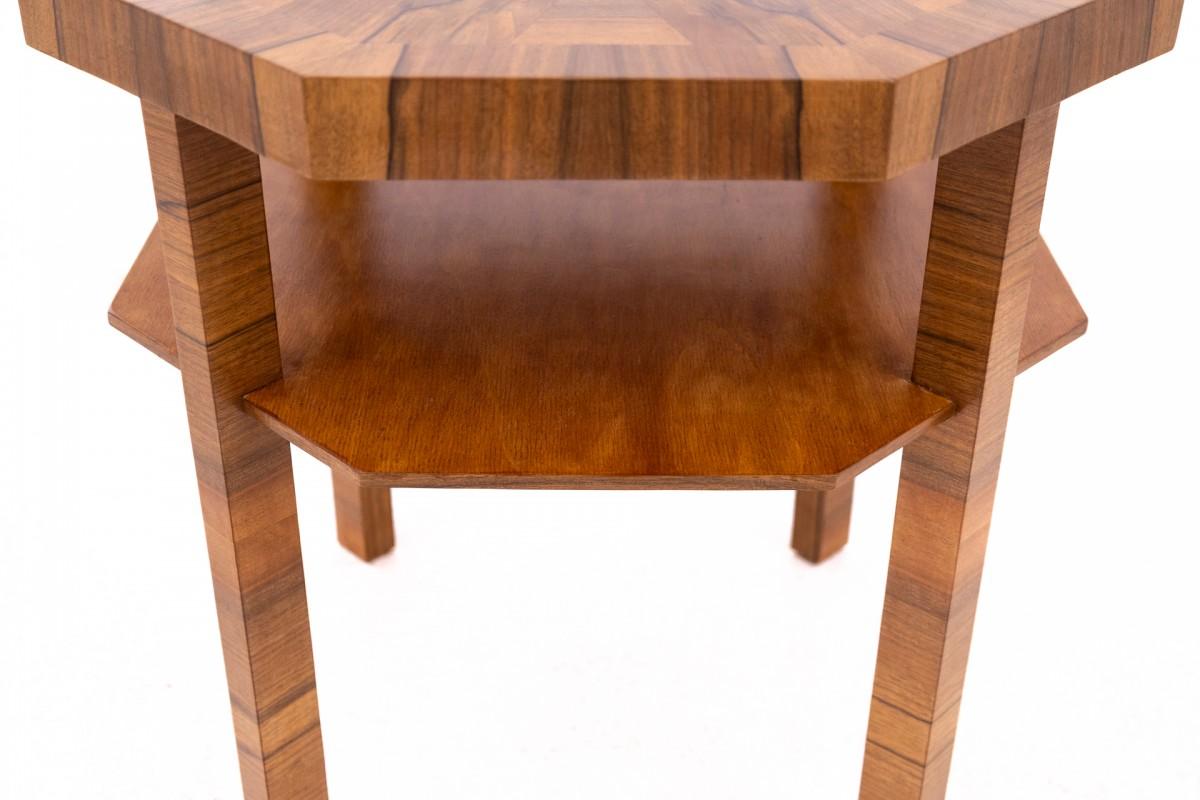 Table ronde Art déco, Pologne, années 1950. en vente 1