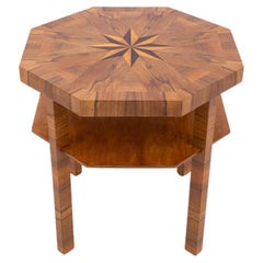 Table ronde Art déco, Pologne, années 1950.