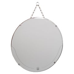 Art Deco Wall&Deco Mirror sur chaîne  1930s