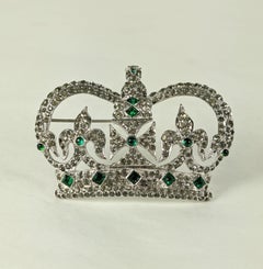 Broche couronne royale Art Déco