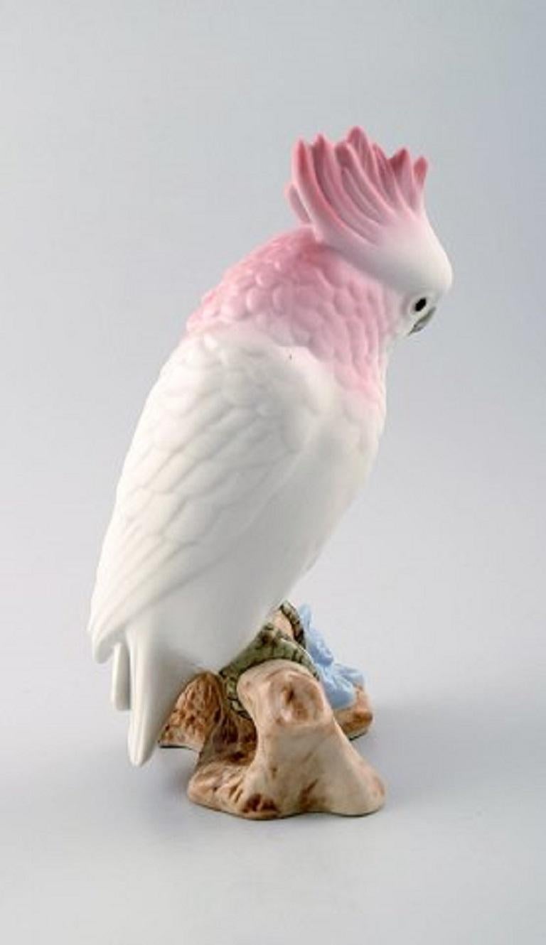 Czech Art Deco Royal Dux Parrot on Branch, Porcelain