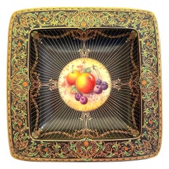 Art Deco Royal Worcester Painted Fruit Cabinet Bowl by Horace Price, 1933