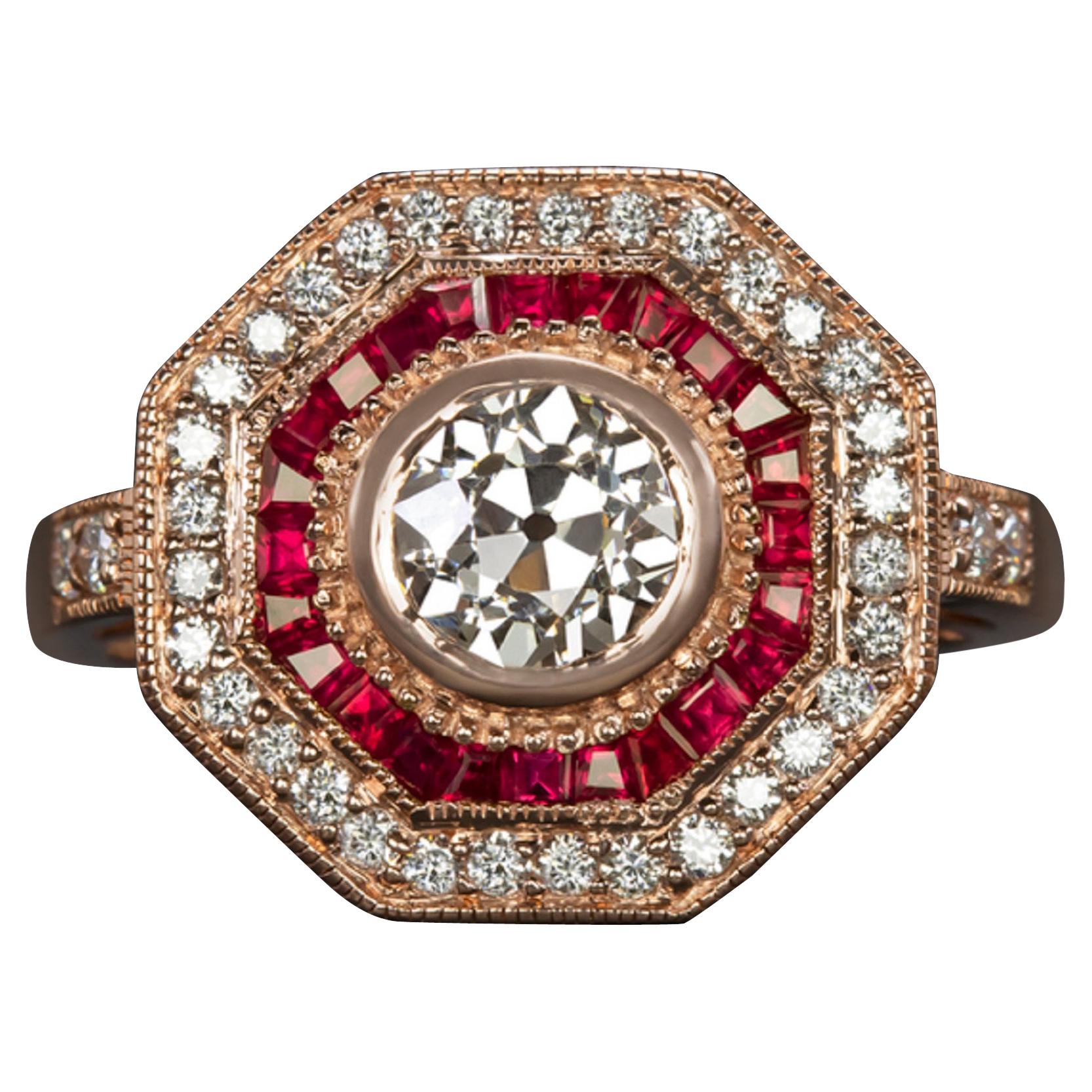 Art Deco Carved Ruby Diamond Ring at 1stDibs carved ruby ring, art