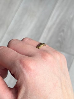 Art Deco Ruby and Diamond 18 Carat Gold Band