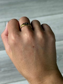 Art Deco Ruby and Diamond 18 Carat Gold Three Stone Star Setting Ring