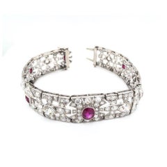 Art Deco Ruby and Diamond Bracelet