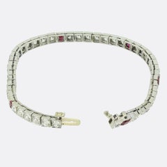Art Deco Ruby and Diamond Bracelet