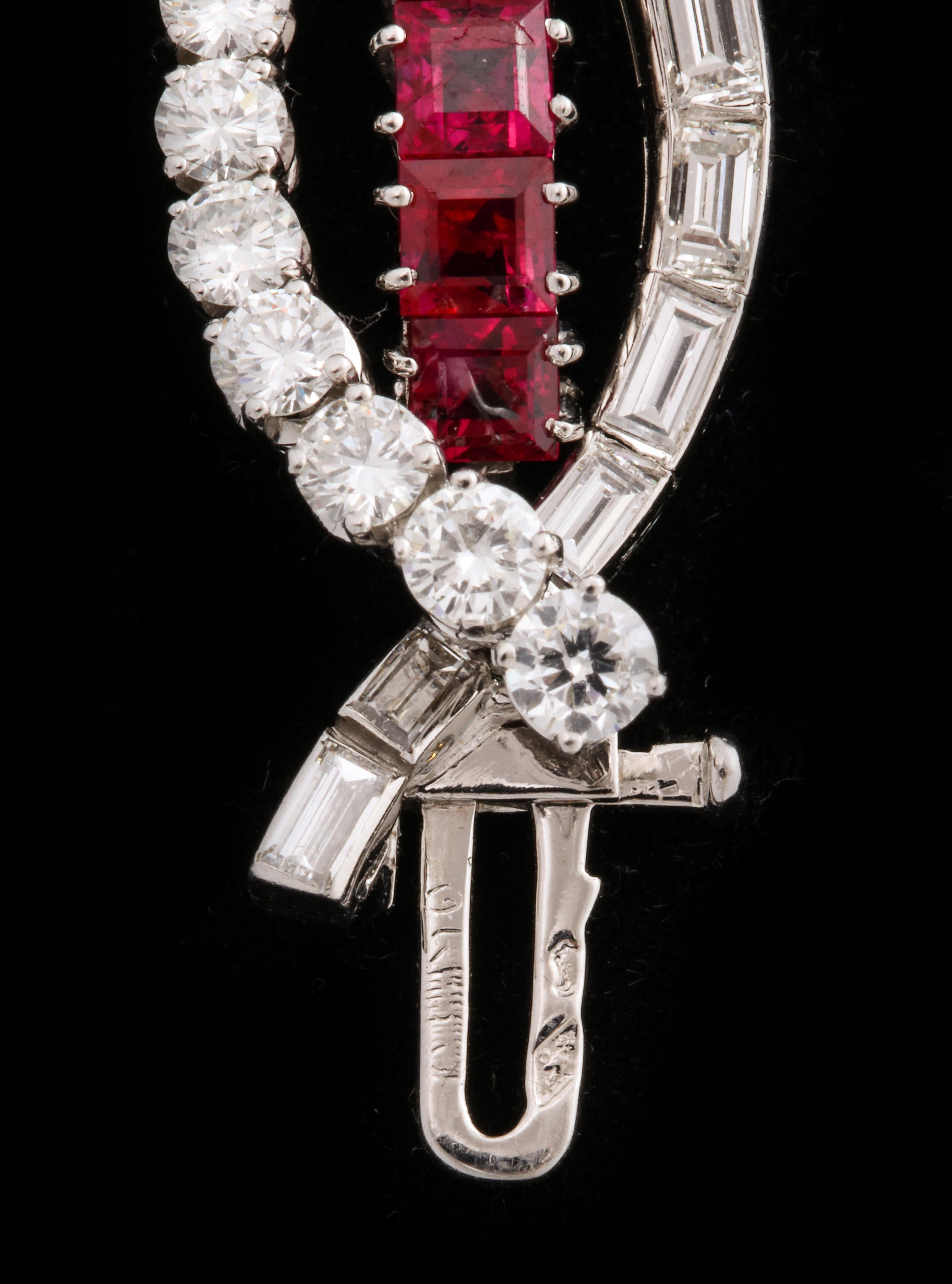 Art Deco Ruby and Diamond Bracelet für Damen oder Herren