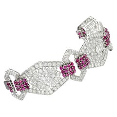 Art Deco Ruby and Diamond Bracelet