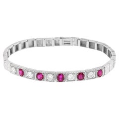 Art Deco Ruby and Diamond Bracelet