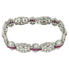 Art Deco Ruby and Diamond Bracelet