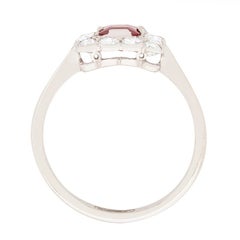 Art Deco Ruby and Diamond Cluster Ring, circa 1920s