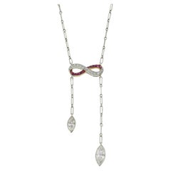 Collana Negilgee con rubini e diamanti in stile Art Déco