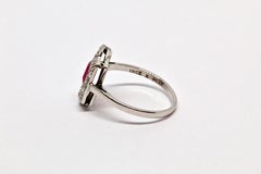 Art Deco Ruby and Diamond Panel Ring