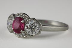 Art Deco Ruby and Diamond Ring
