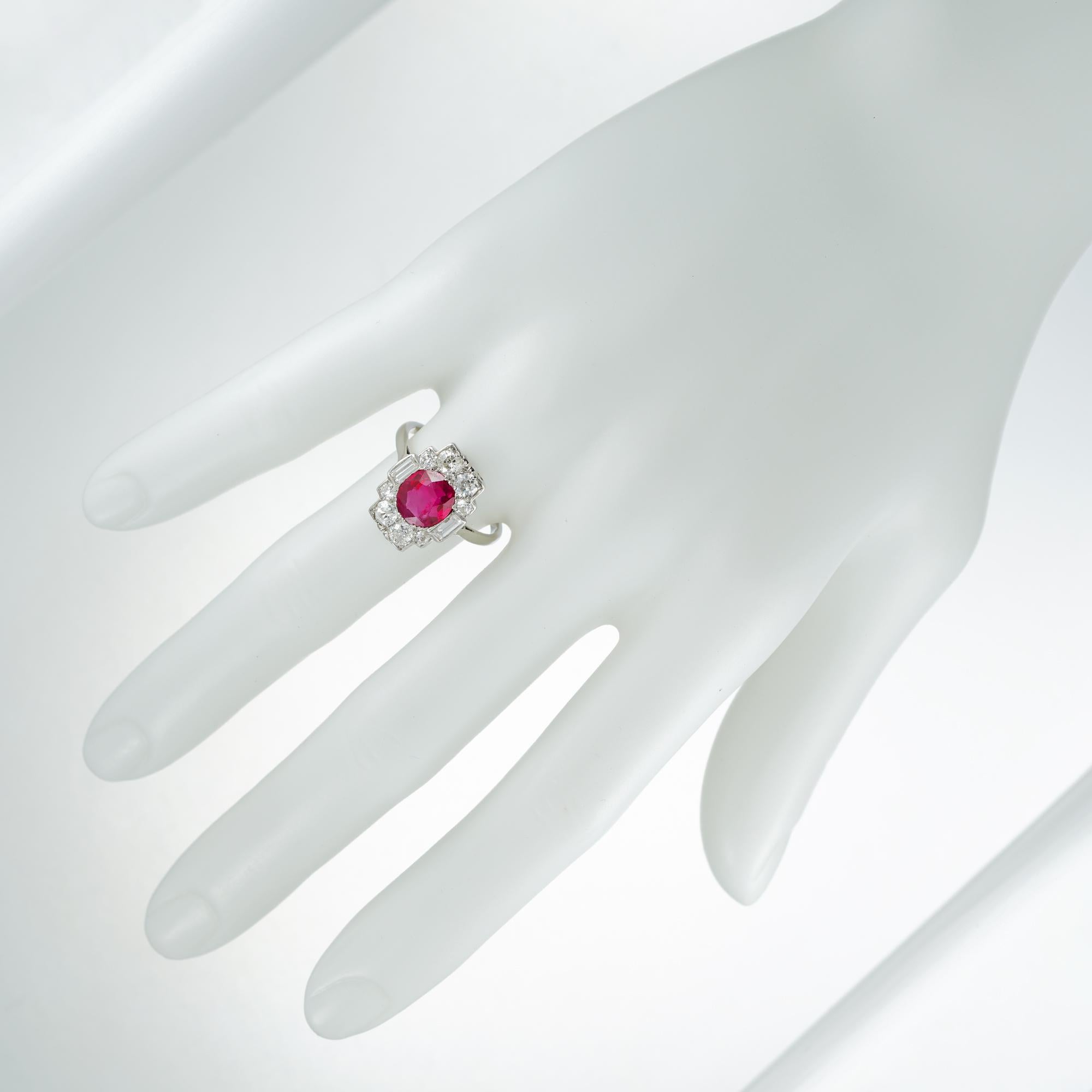 ruby art deco ring