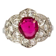 Art Deco Ruby and Diamond Ring