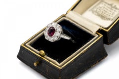 Art Deco Ruby and Diamond Ring, Great Britain, mid XX cent.