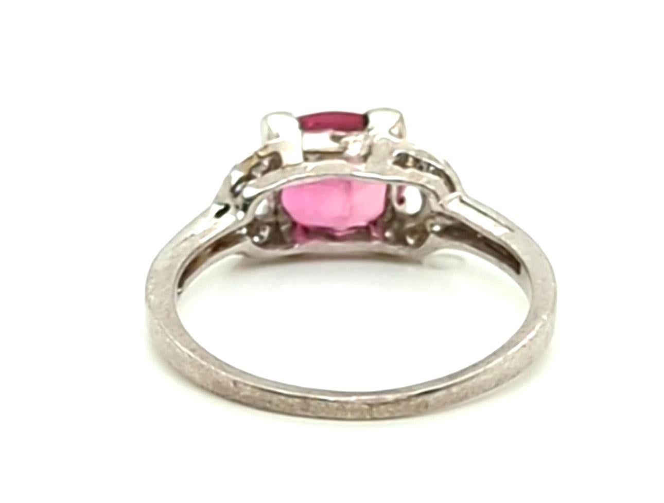 Art Deco Rubin-Diamant-Ring 1,72 Karat Platin Antike Original 1920er Jahre Vintage Damen im Angebot