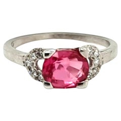Art Deco Ruby Diamond Ring 1.72ct Platinum Antique Original 1920's Vintage