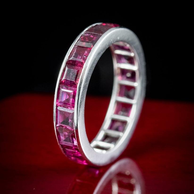 Art Deco Ruby Full Eternity Ring For Sale 2